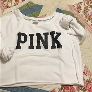VS PINK crop crewneck sweatshirt